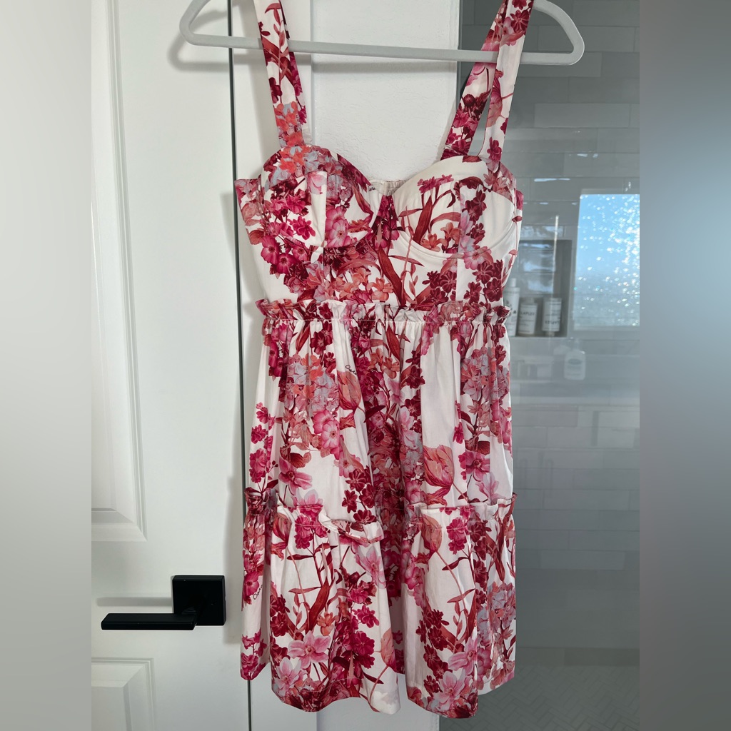 Cara Cara Audrey Dress Pink Floral Boho Sz 0